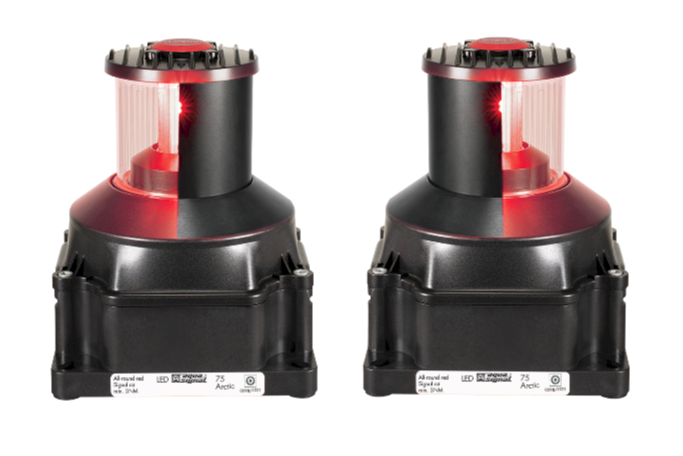 75 ARCTIC LED A/R RED (2x180&#176;) STB+PORT 115-230VAC
