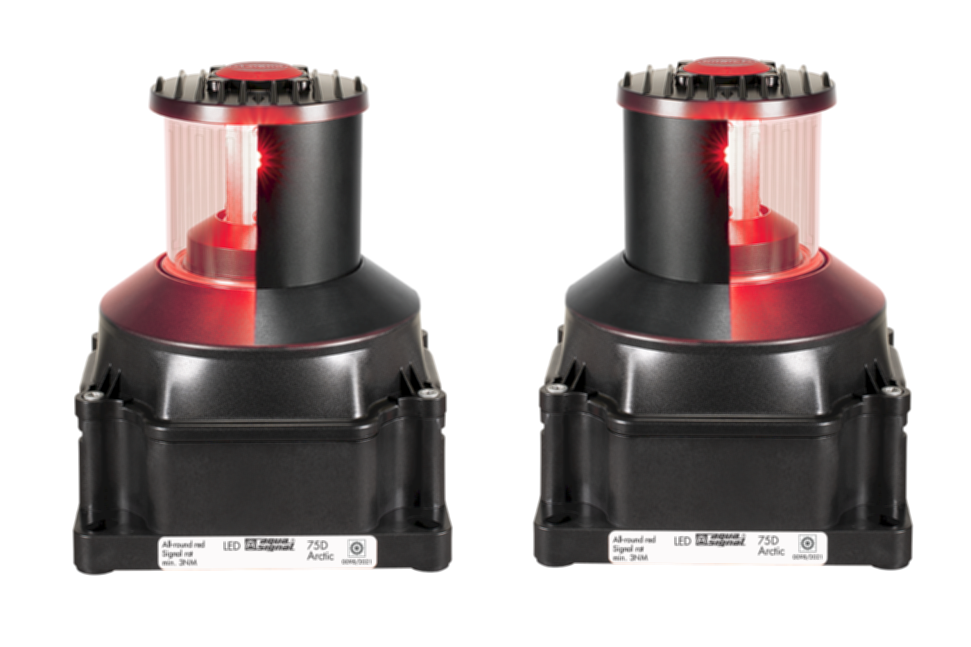 75D ARCTIC LED A/R RED (2x180&#176;) STB+PORT 115-230VAC+24VDC