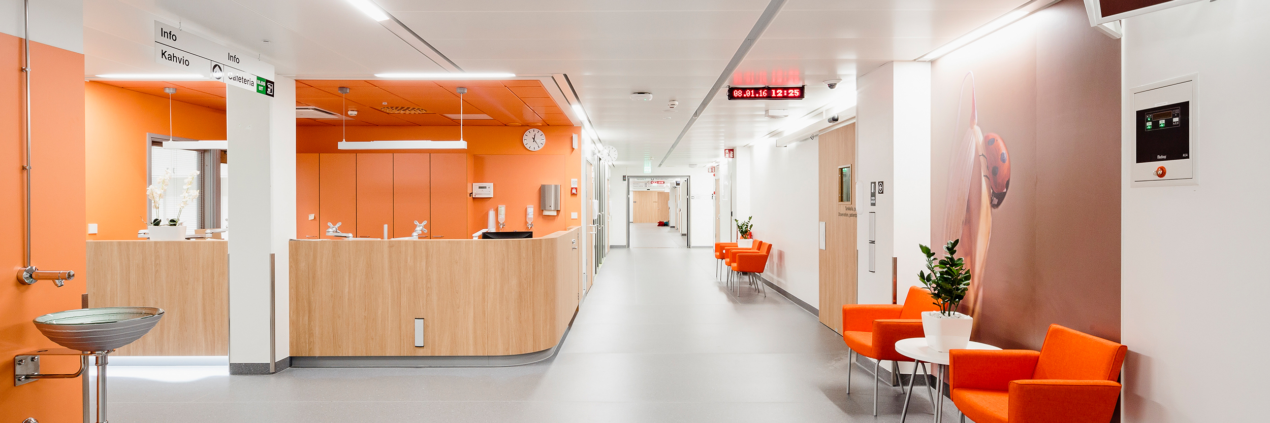 Healthcare communal and circulation areas